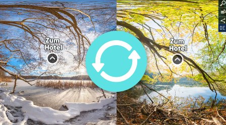 Swap panoramas of a 360° virtual tour for others without losing already integrated links and media.